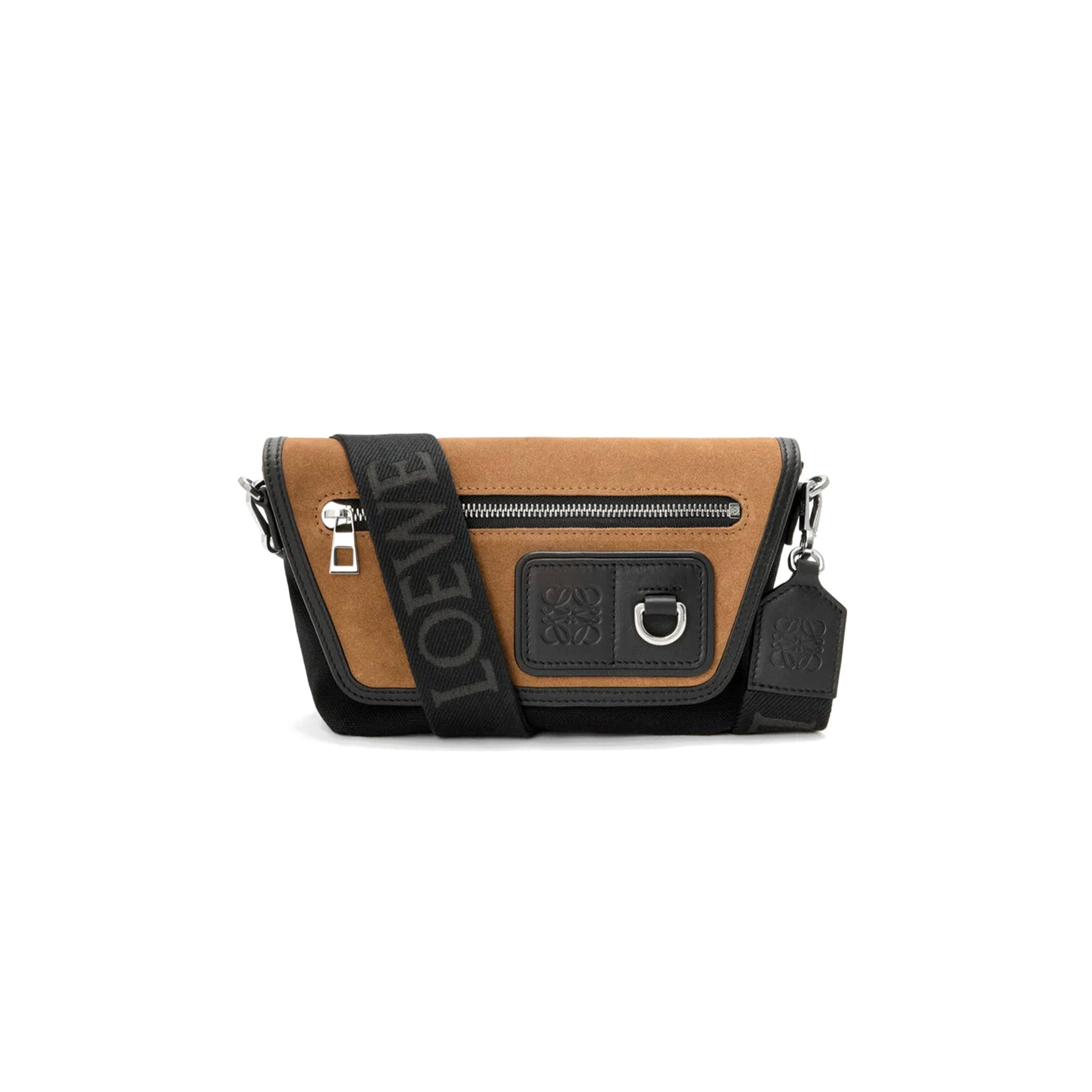 LOEWE MINI FLEX MESSENGER IN CANVAS AND SUEDE CFLXPKPX01 (19*14*5cm)